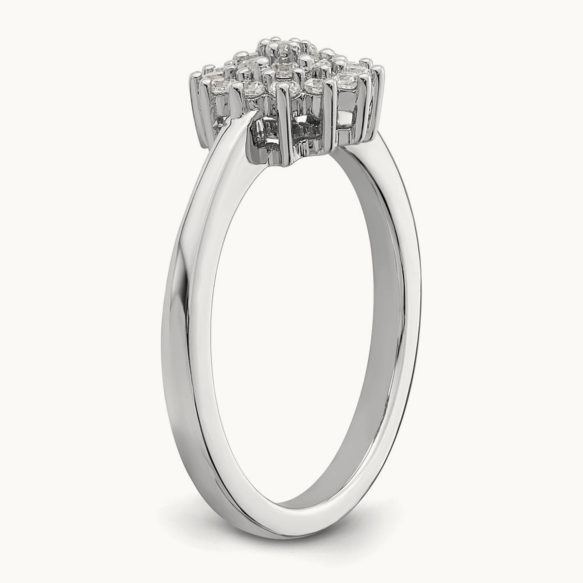 Cluster Ring — 14K White Gold, 7