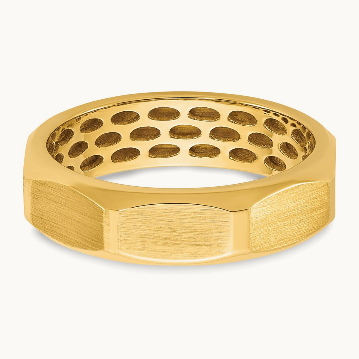 Setting: IB Goodman Men's Satin Diamond Ring Mounting, 14K Gold — 14K Yellow Gold
