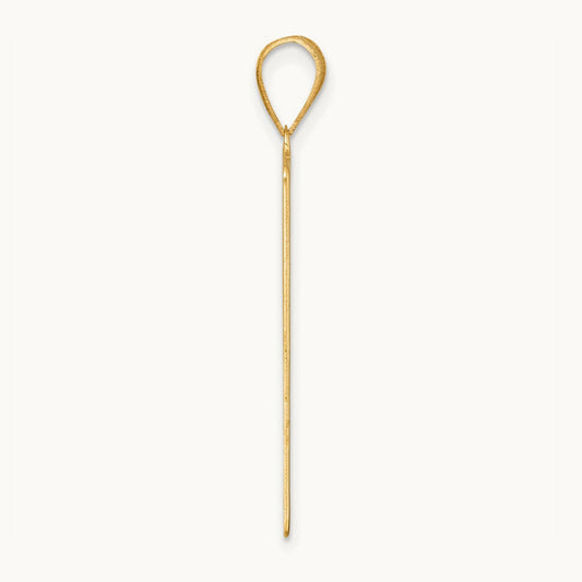 The Moon Tarot Card Pendant, 14K Yellow Gold