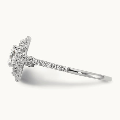 Double Halo Semi-Mount Engagement Ring, 0.50 ct tw