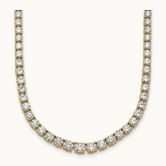 Graduated Tennis Necklace, 14.50 ct tw Lab-Grown Diamond