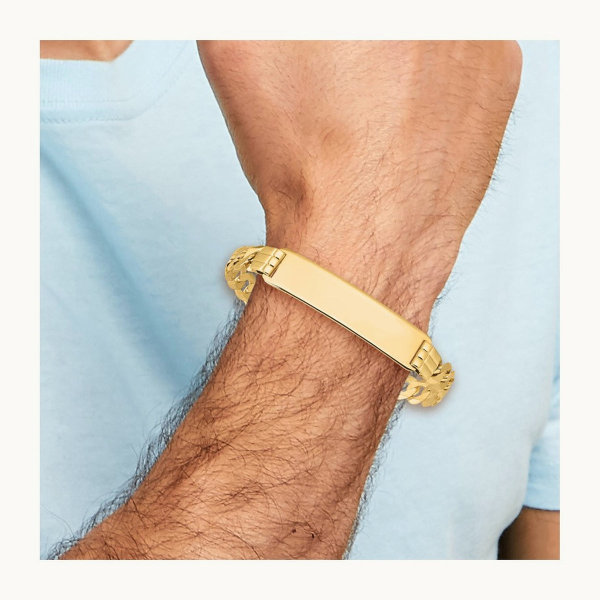 Curb Link ID Bracelet, 14K