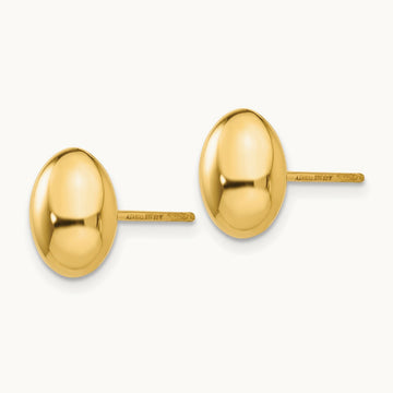 Polished Post Earrings — 14K Yellow Gold