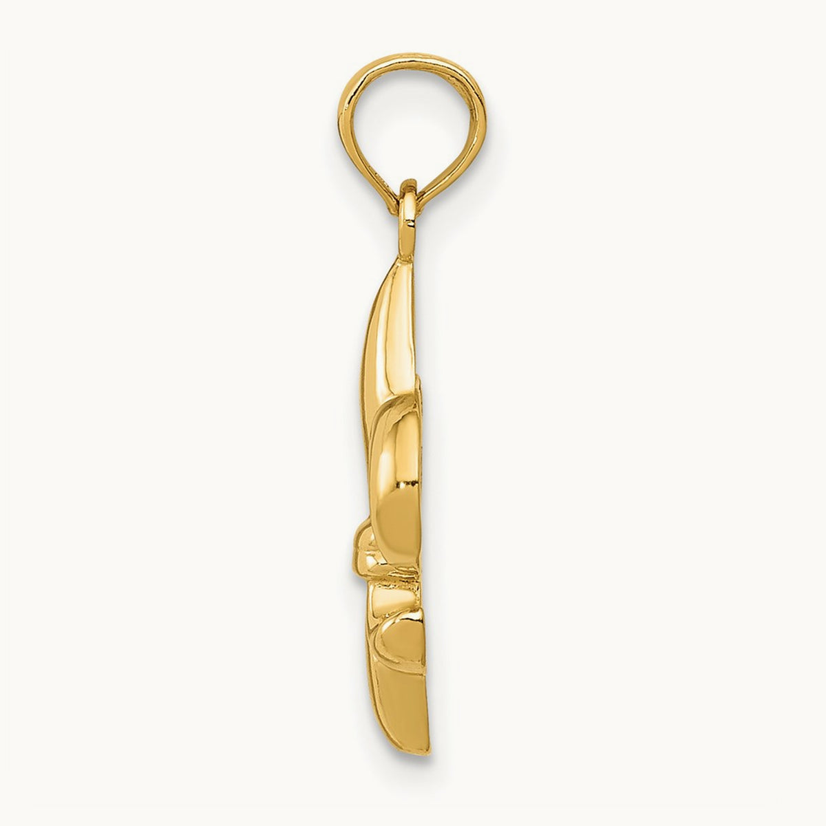 2-D Small Fleur de Lis Charm — 14K Yellow Gold