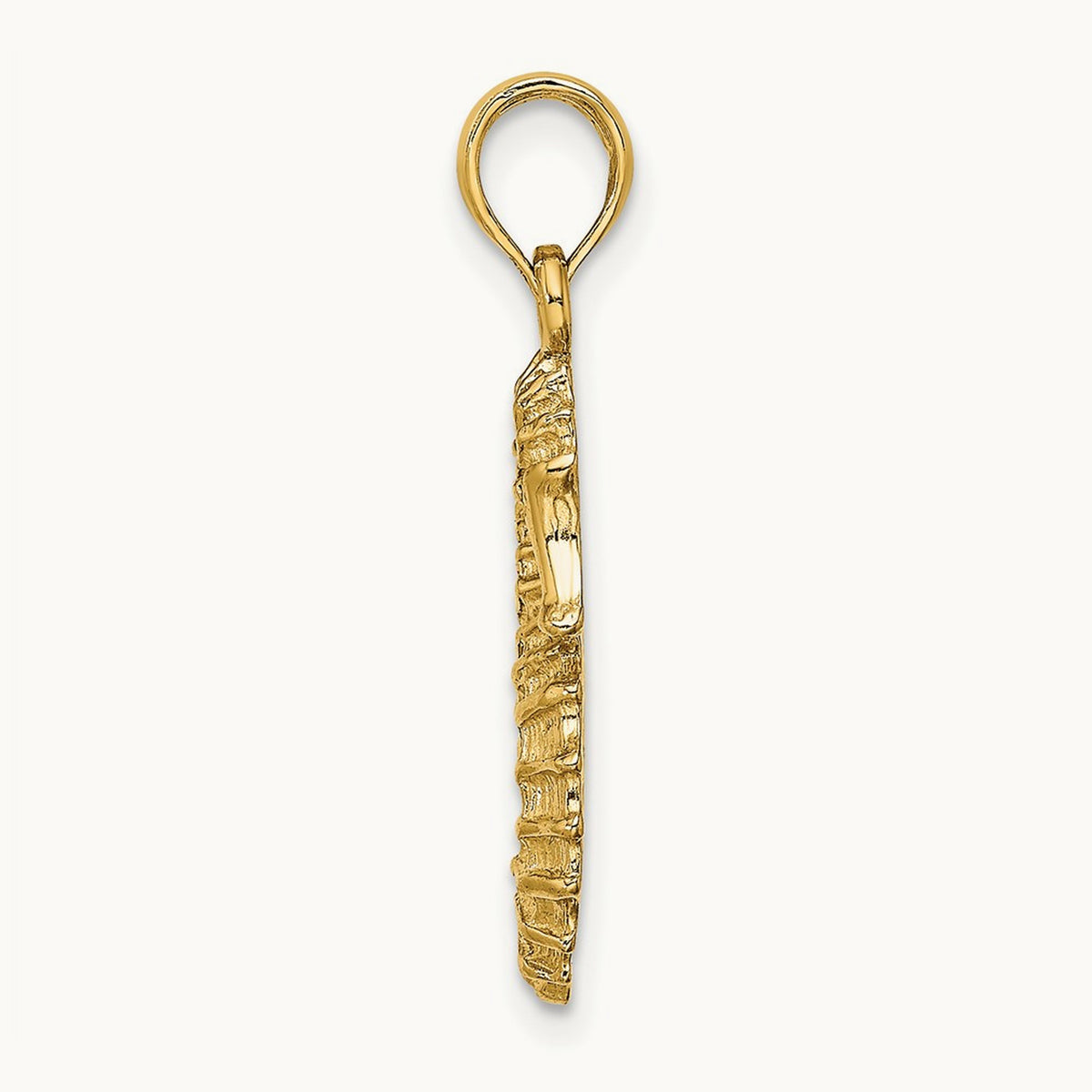 Textured Seahorse Charm — 28mm