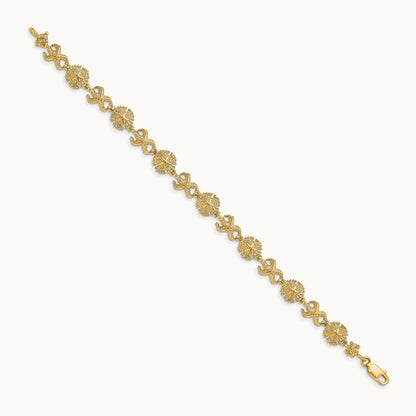 Starfish /Sand Dollar Bracelet, 14K