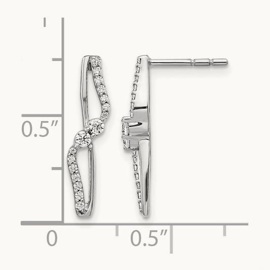Fashion Post Earrings, 0.25 ct tw Lab-Grown Diamond