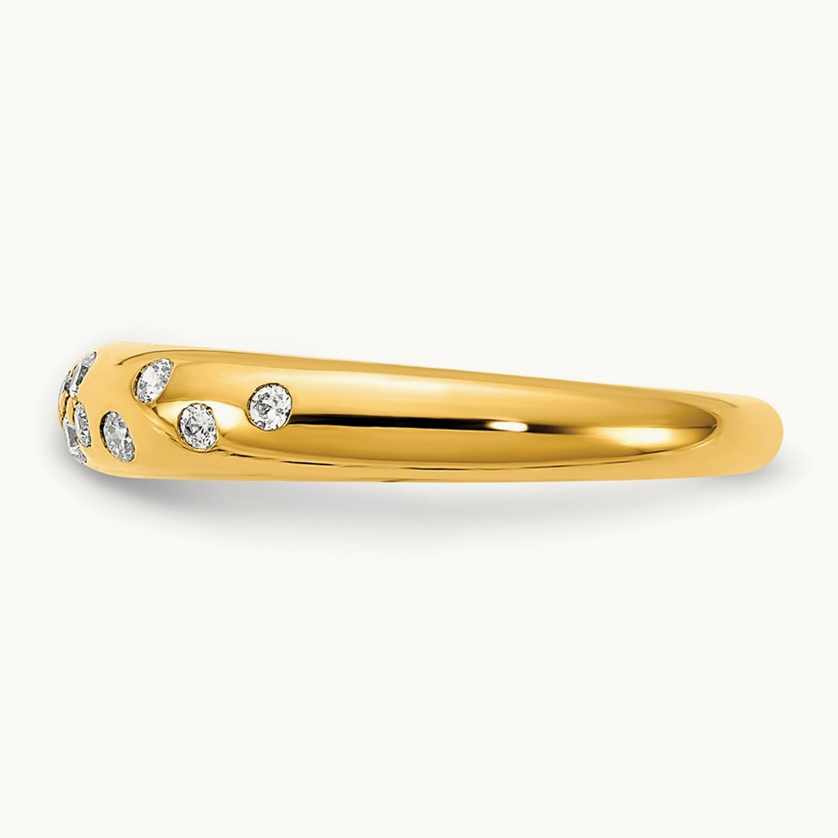 Polished Diamond Sprinkle Ring — 7.00, 7