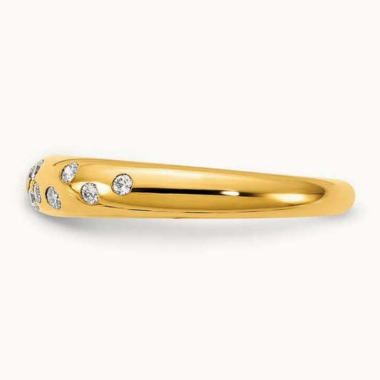 Polished Diamond Sprinkle Ring — 7.00, 7