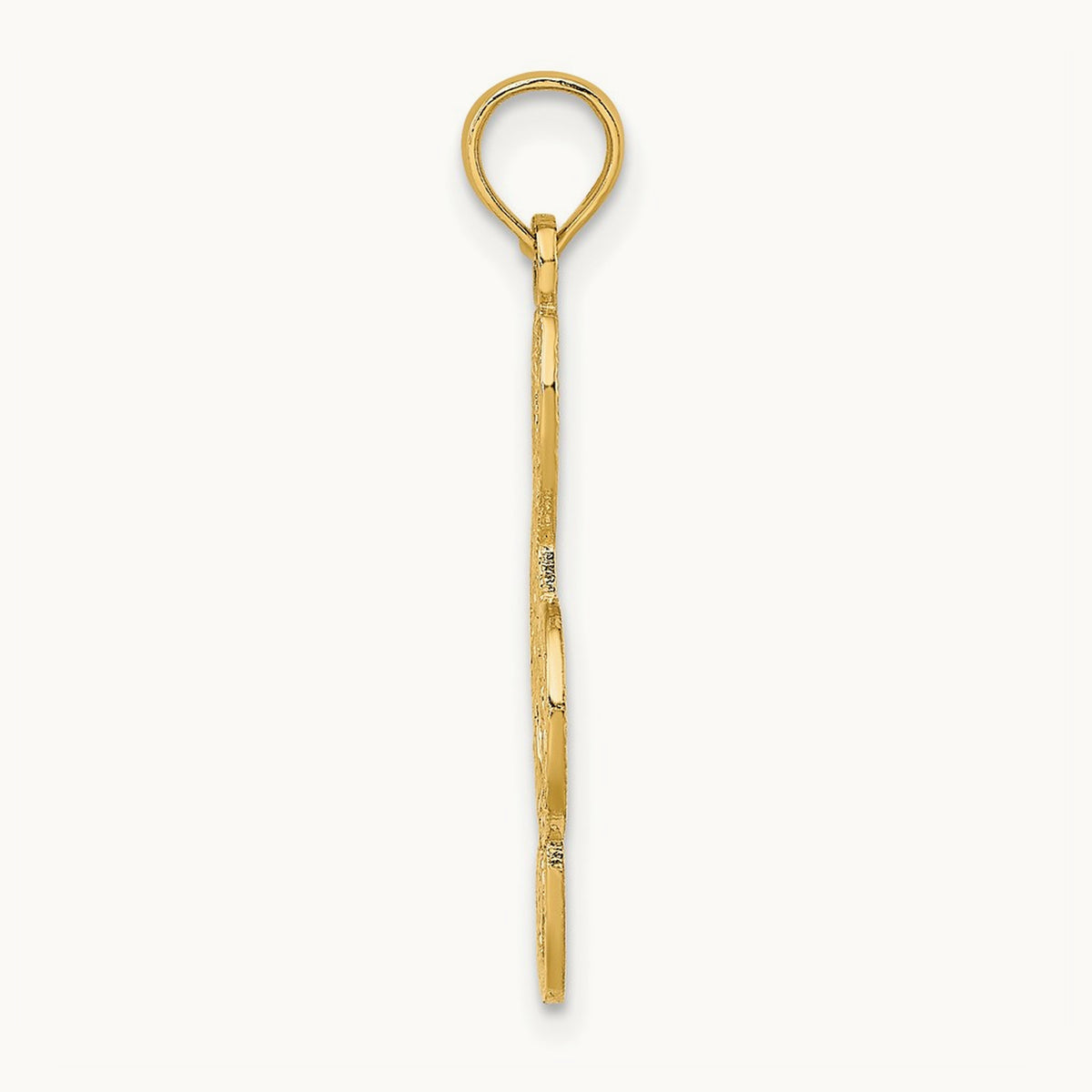 Treble Clef Charm — 14K Yellow Gold, 29.34mm