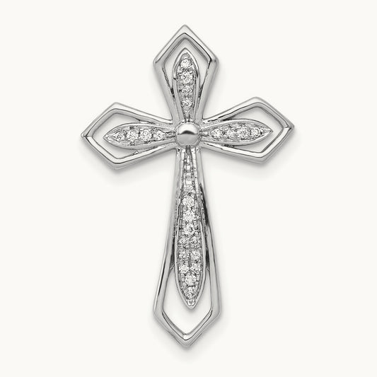 1/15ct. Diamond Cross Chain Slide — photo set