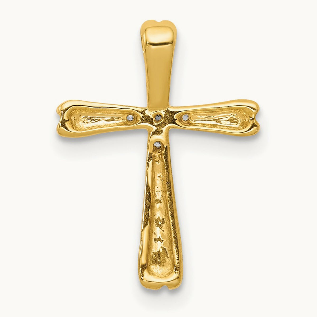 Diamond Cross Slide Pendant — 17mm