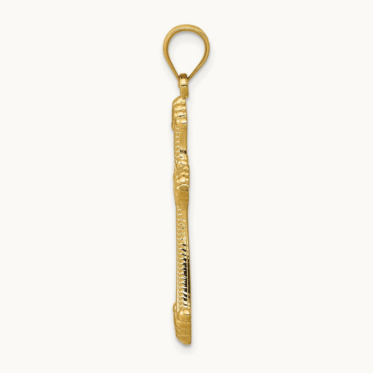 Polished Cross Pendant, 14K