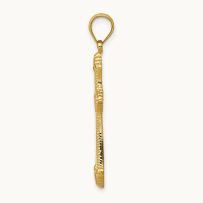 Polished Cross Pendant, 14K
