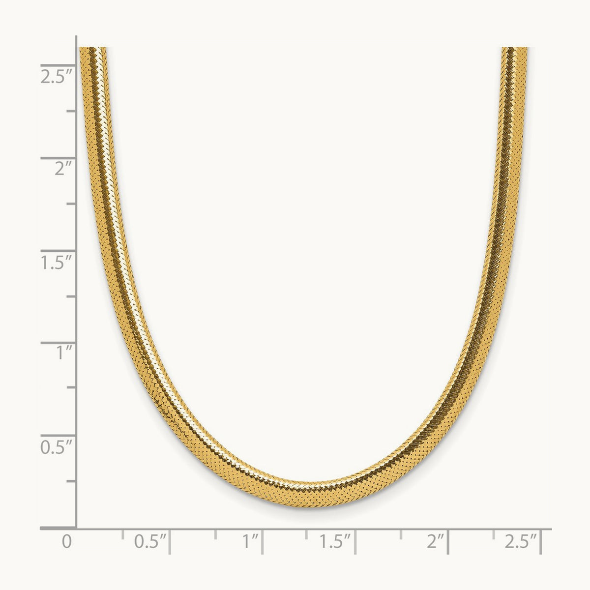 Polished Mesh Necklace, 14K — Leslie's