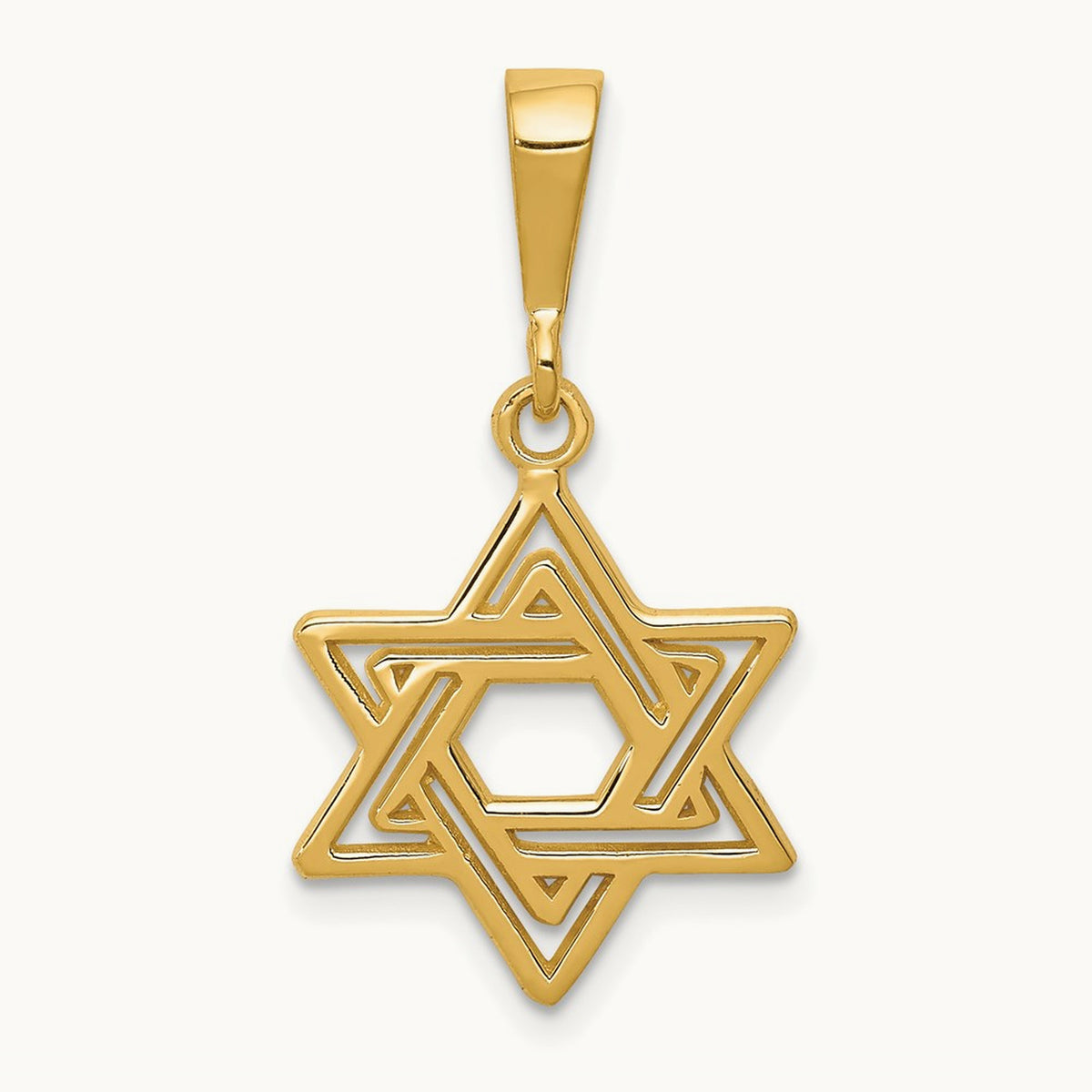 Star of David Charm — 14K Yellow Gold