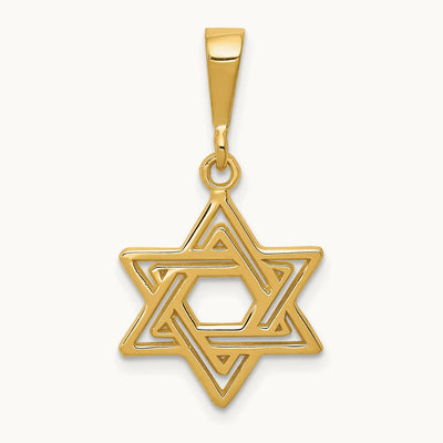 Star of David Charm — 14K Yellow Gold