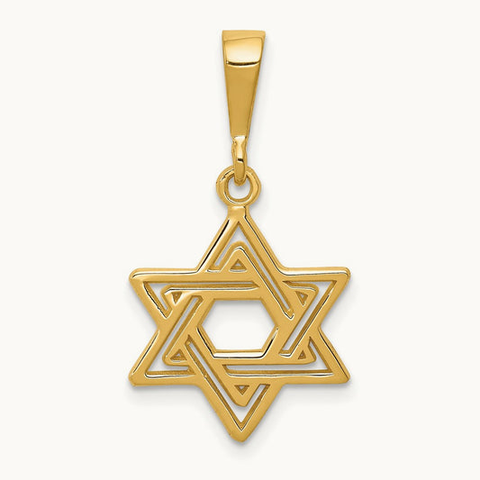 Star of David Charm — 14K Yellow Gold