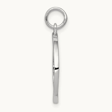 Solid Polished NEW YORK Skyline Charm, 14K White Gold