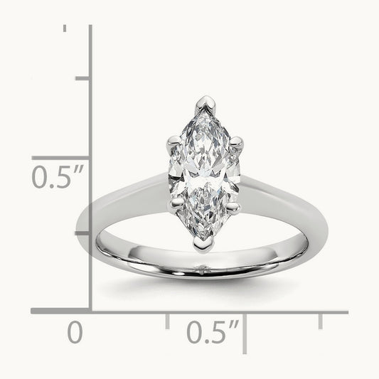 Marquise 8X Ring, 1.50 ct tw Lab-Grown Diamond — 14K White Gold