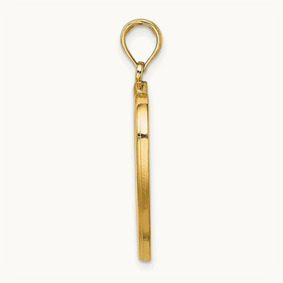 Large Celtic Knot Heart Charm, 14K