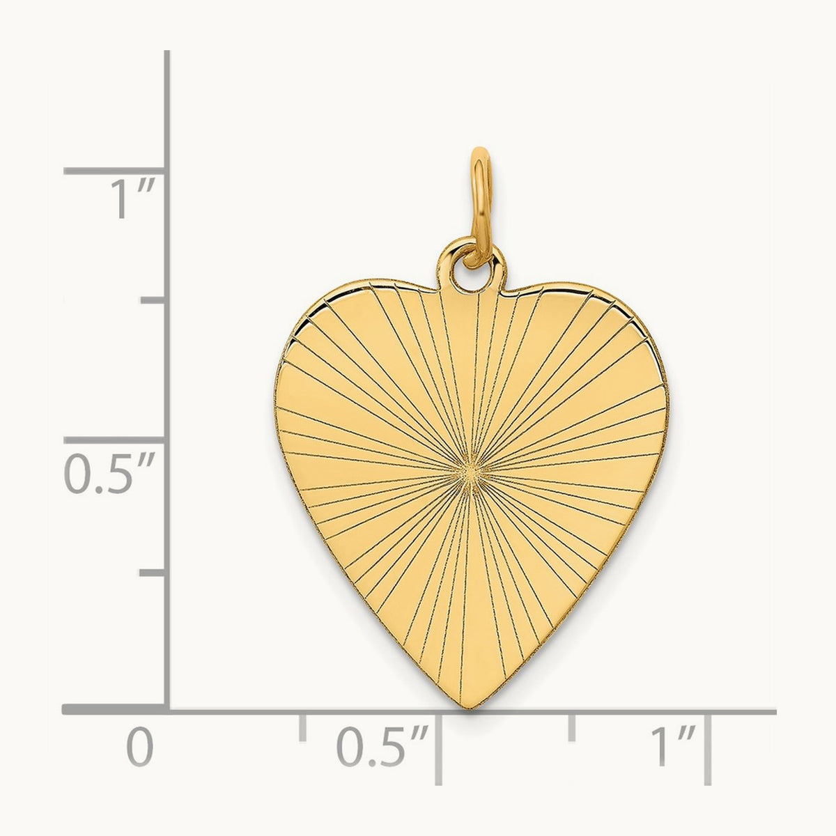 Etched .018 Gauge Engravable Heart Disc Charm — 27mm