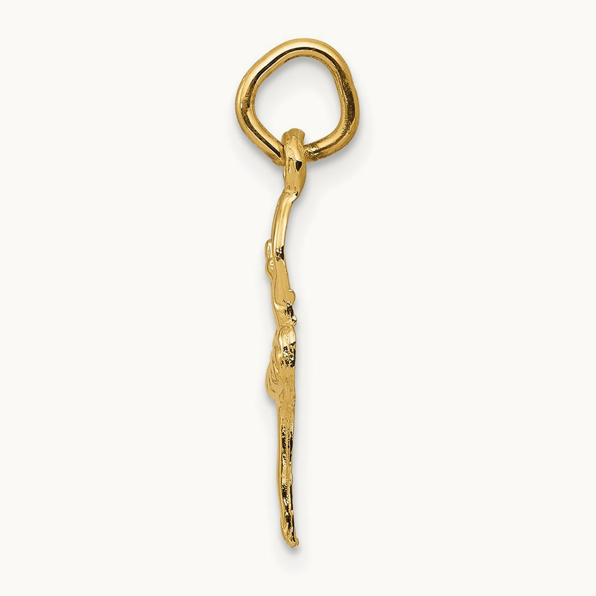 Polished Ballerina Charm, 14K