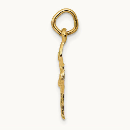 Polished Ballerina Charm, 14K