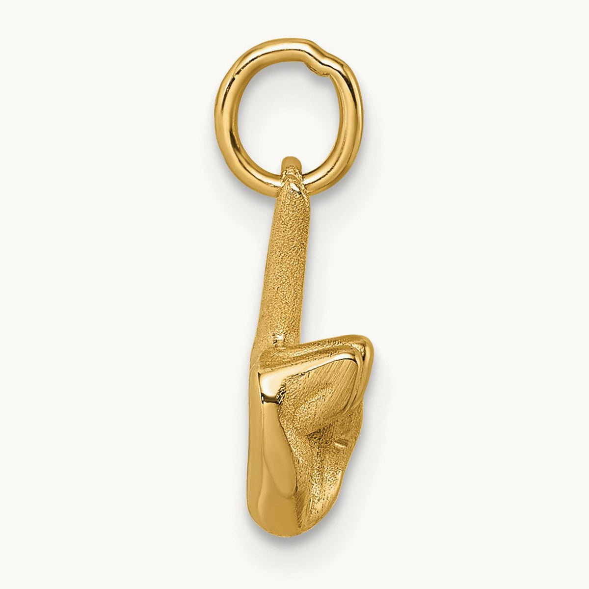 Polished Peace Hand Pendant, 14K