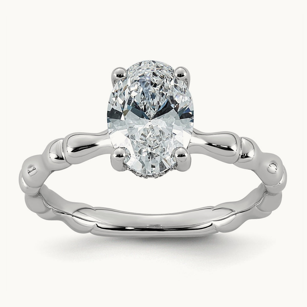 Oval Center Ring, 1 5/8-3 1/5 ct Lab-Grown Diamond