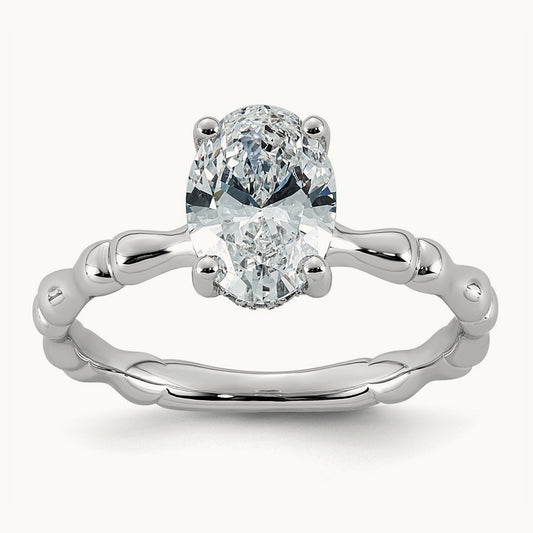 Oval Center Ring, 1 5/8-3 1/5 ct Lab-Grown Diamond