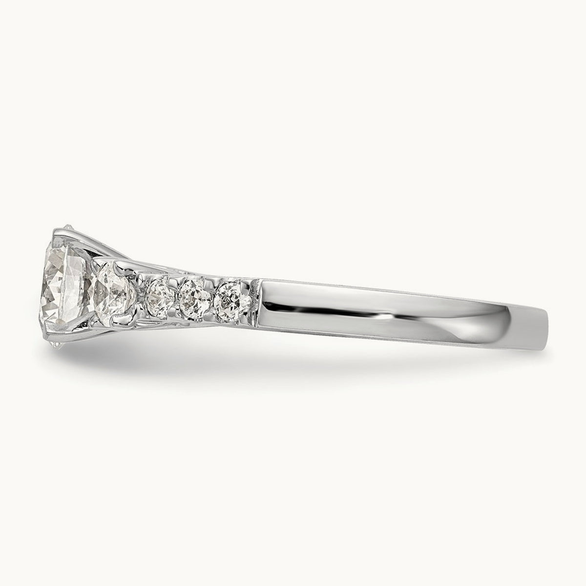 Semi-Mount Peg Set Engagement Ring, 0.50 ct tw Lab-Grown Diamond