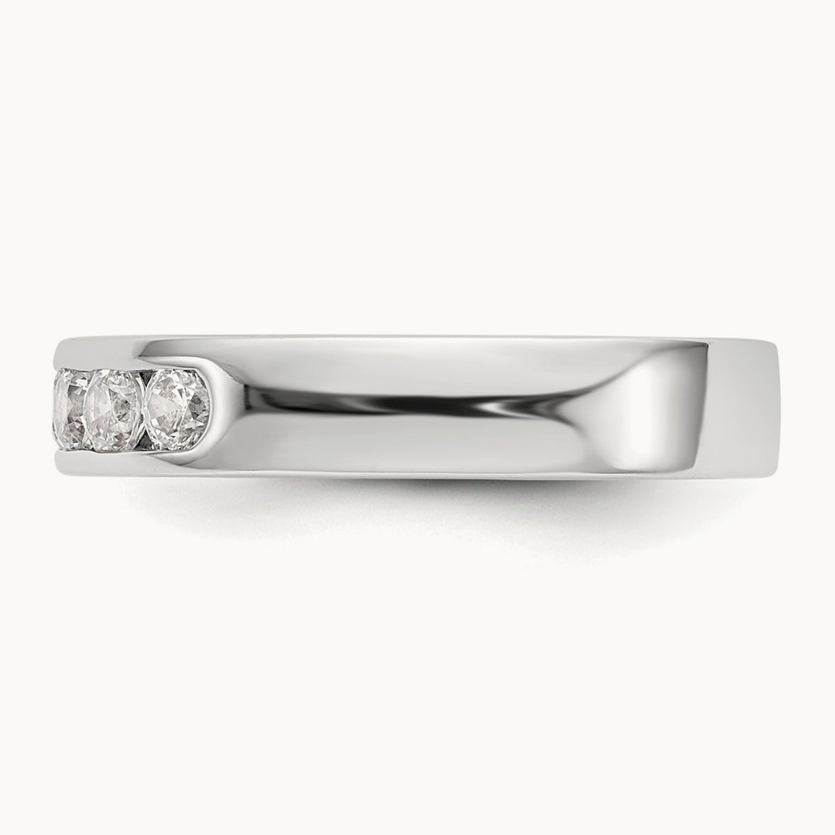 5-Stone Diamond Channel Band, 0.50 ct tw, 14K Gold — 14K White Gold