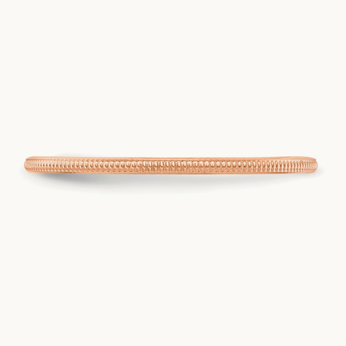 Milgrain Stackable Band — 14K Rose Gold, 1.2mm