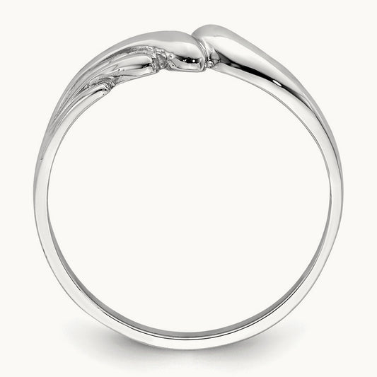 Polished Wave Ring, 14K White