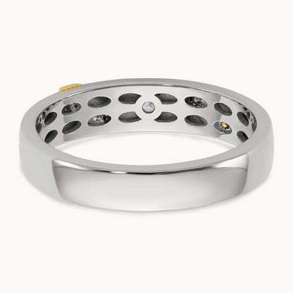 14ktt IB Goodman Mens Polished Complete 1/20ct Diamond Ring