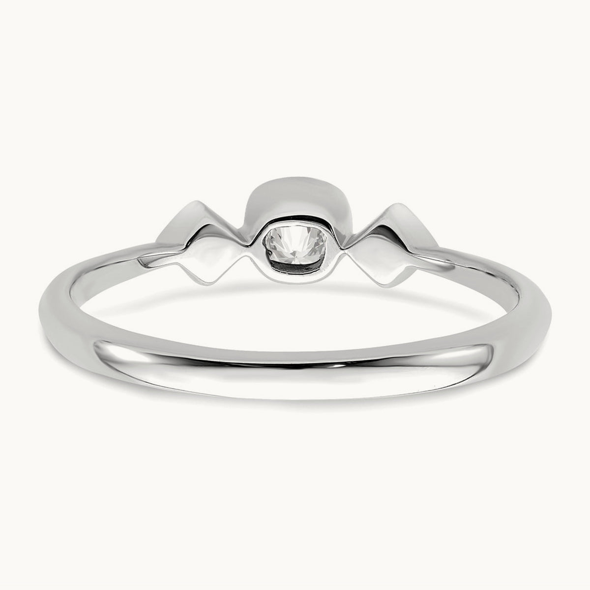 Petite Cushion Ring, 0.25 ct tw — 14K White Gold
