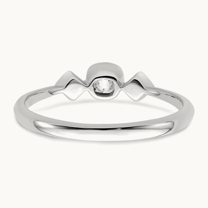 Petite Cushion Ring, 0.25 ct tw — 14K White Gold