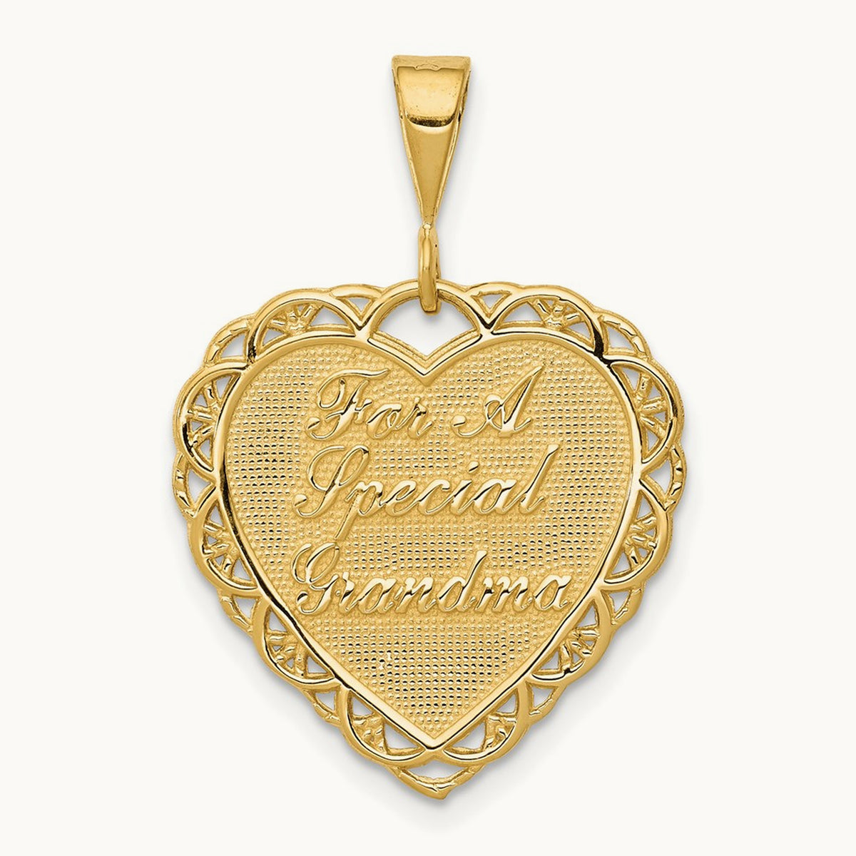 Reversible FOR A SPECIAL GRANDMA Pendant, 14K