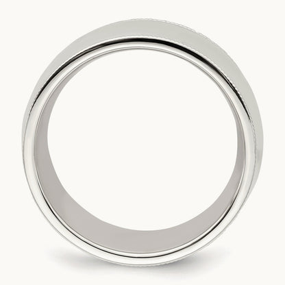 Comfort Fit Half Round Milgrain Band — photo set