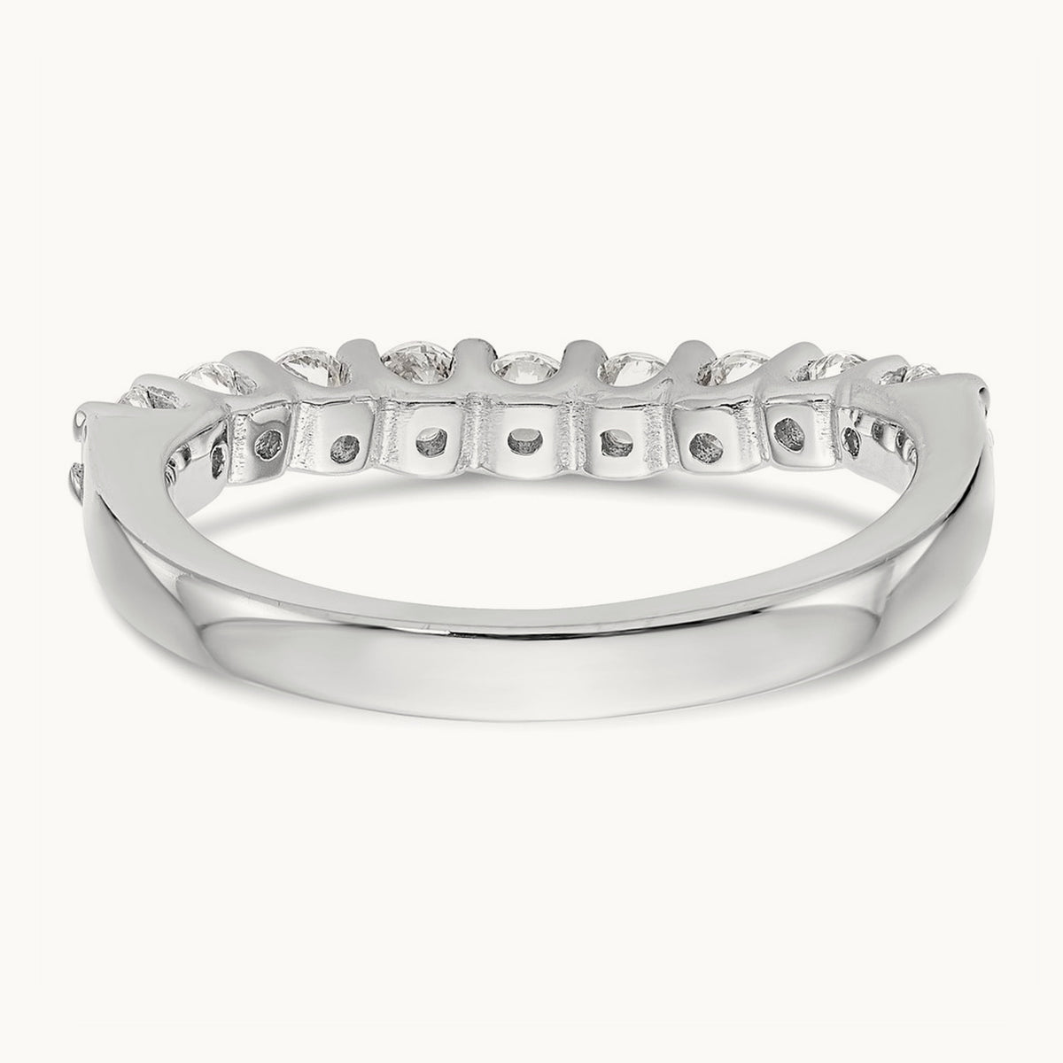 9-Stone Diamond Band, 14K White Gold