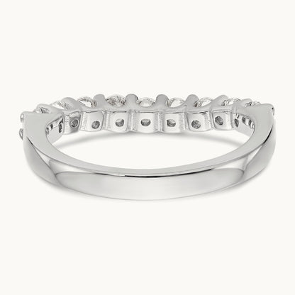 9-Stone Diamond Band, 14K White Gold