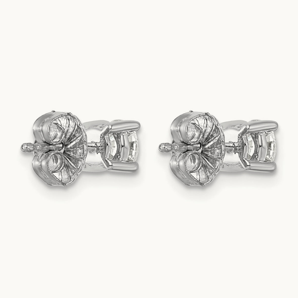 Round Heavyweight Stud Earrings, 0.10-7.00 ct tw Lab-Grown Diamond — 1 ct, Sterling Silver