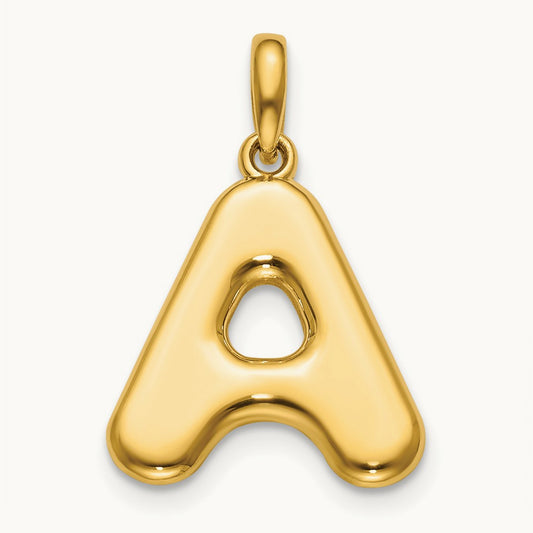 Fancy Letter A, 14K Yellow Gold