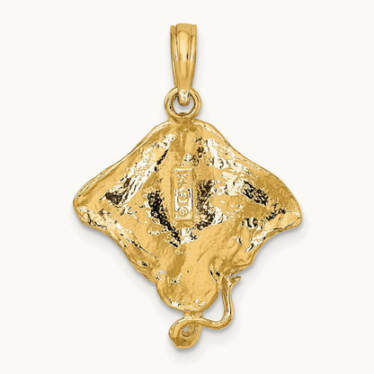 Stingray Charm, 14K