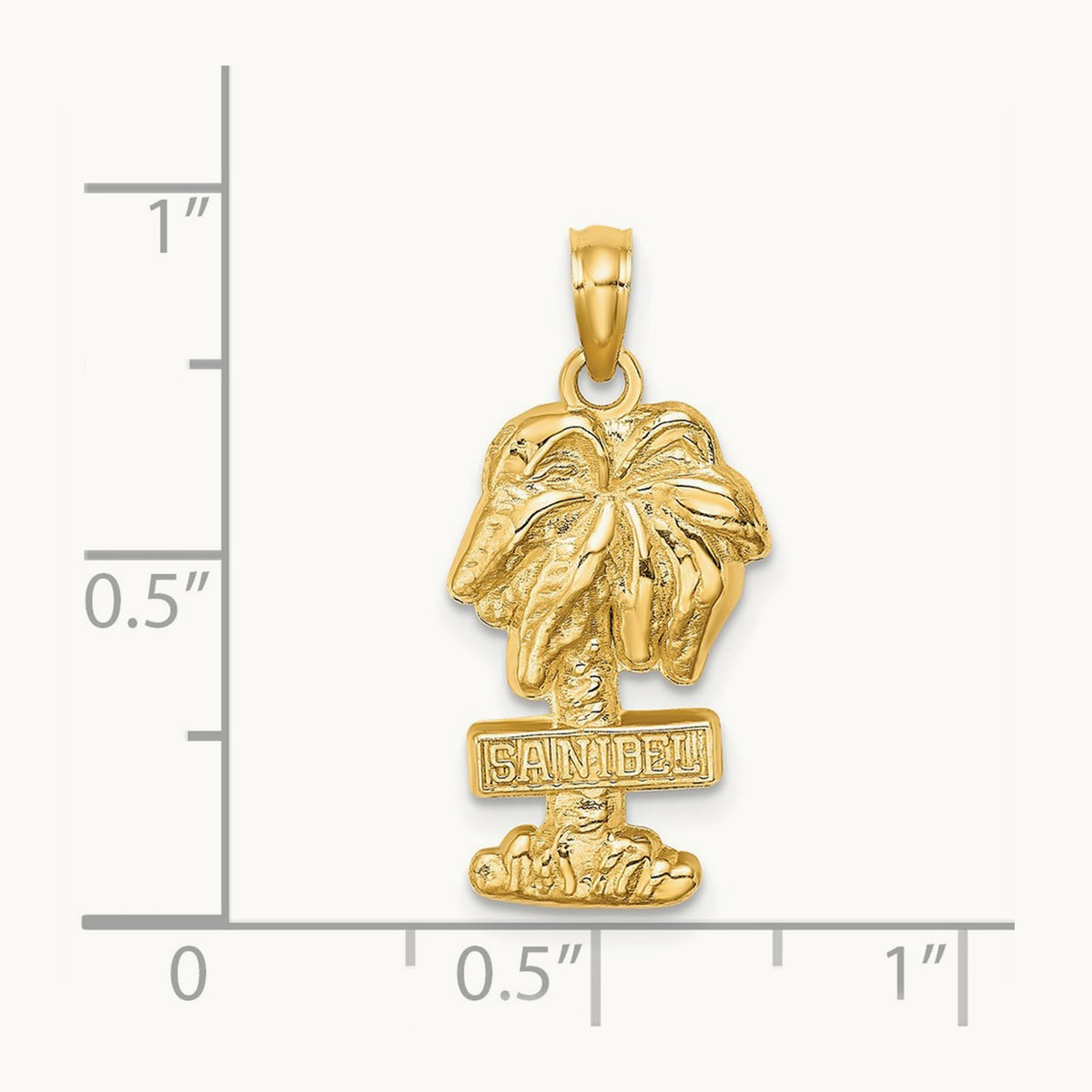 SANIBEL Palm Tree Charm, 14K