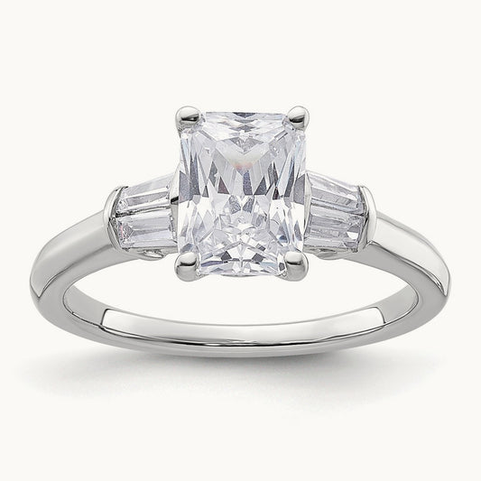 Semi-Mount 3 Stone Engagement Ring, 0.50 ct tw Lab-Grown Diamond
