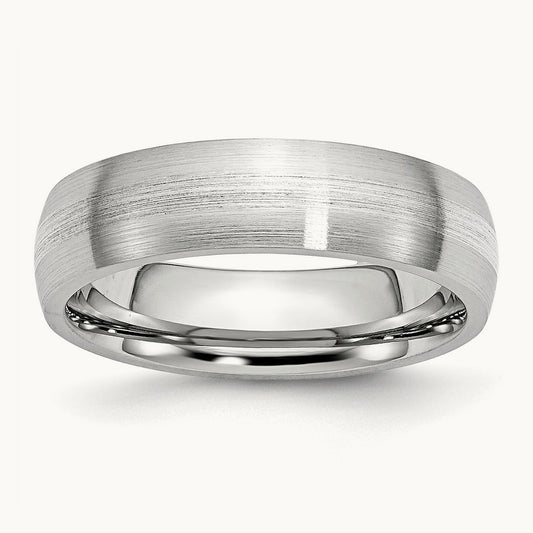 Cobalt Inlay Satin Band — Cobalt/SS, 6mm