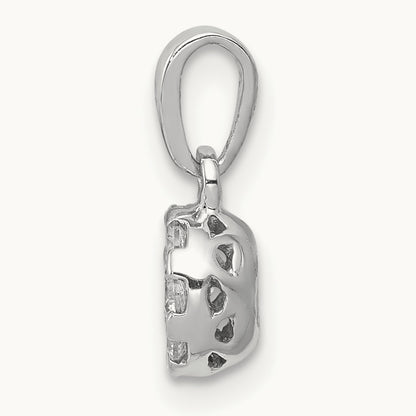1/4ct. Diamond Circle Cluster Pendant, 14K White Gold