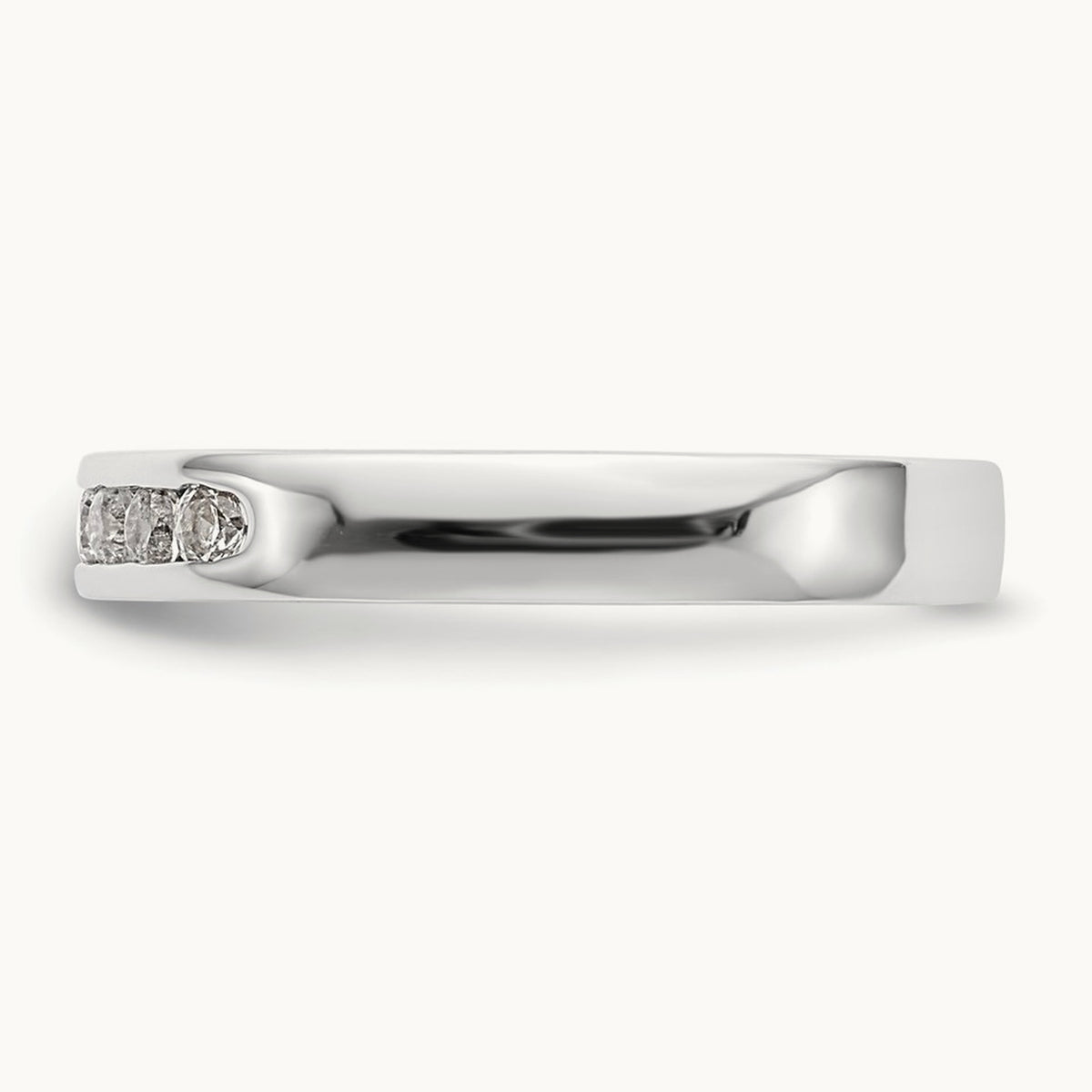 7- Stone Closed Channel Band Mounting, 2.1mm, 14K White Gold